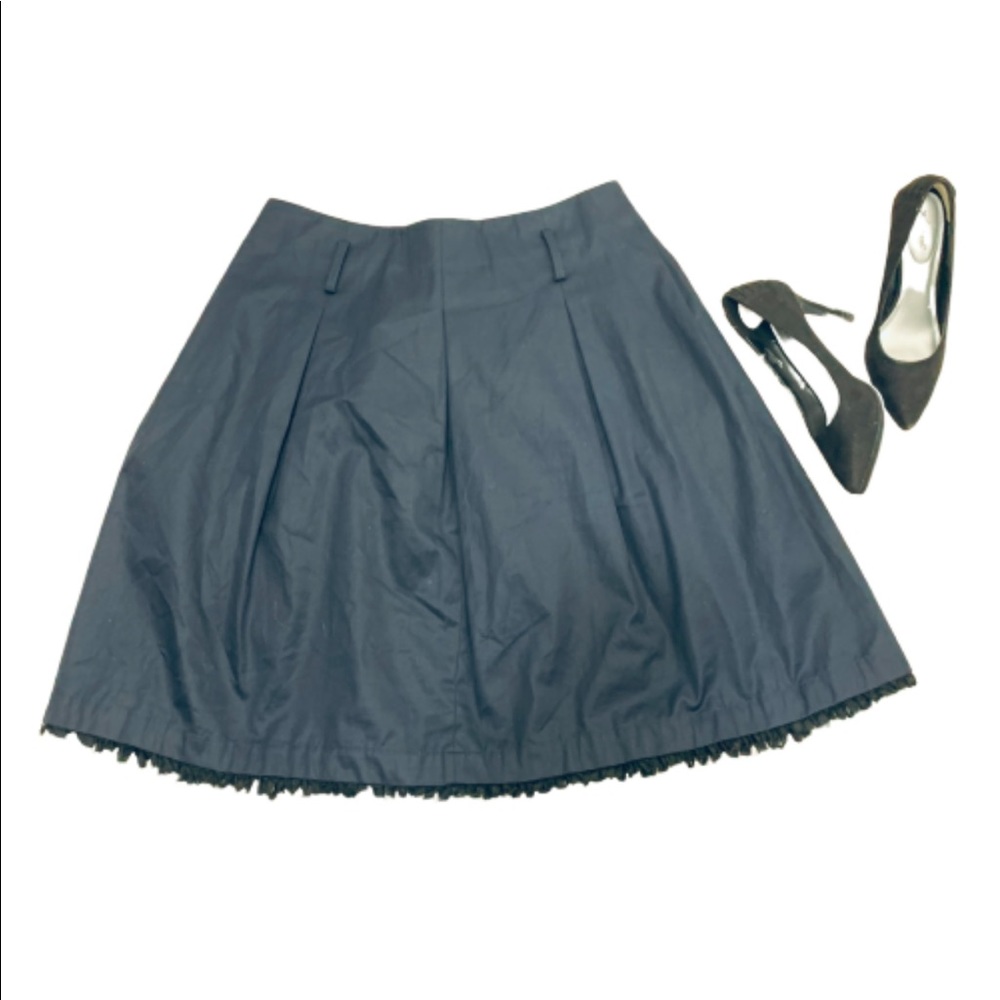 MIU MIU BOX PLEAT BLACK SKIRT